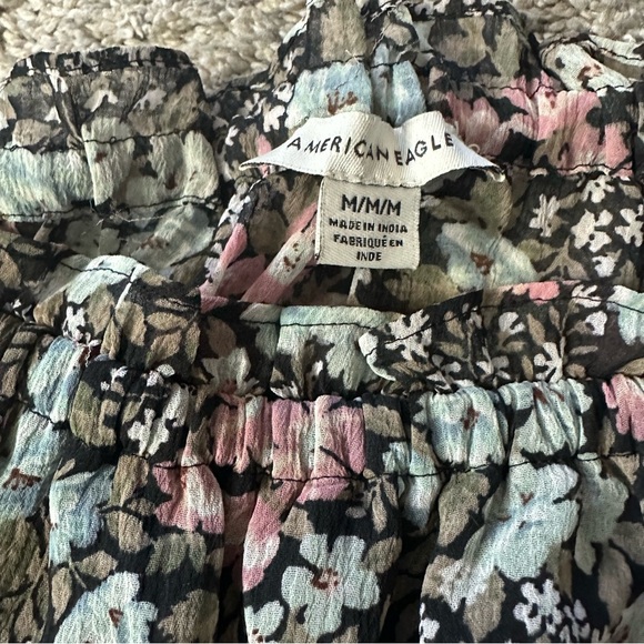 American Eagle Outfitters Floral Mini Dress - Black and Pink - Picture 4 of 8